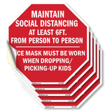 Maintain Social Distancing At Least 6ft. From Person to Person Face Mask Must Be Worn When Dropping/ Picking-up Kids
