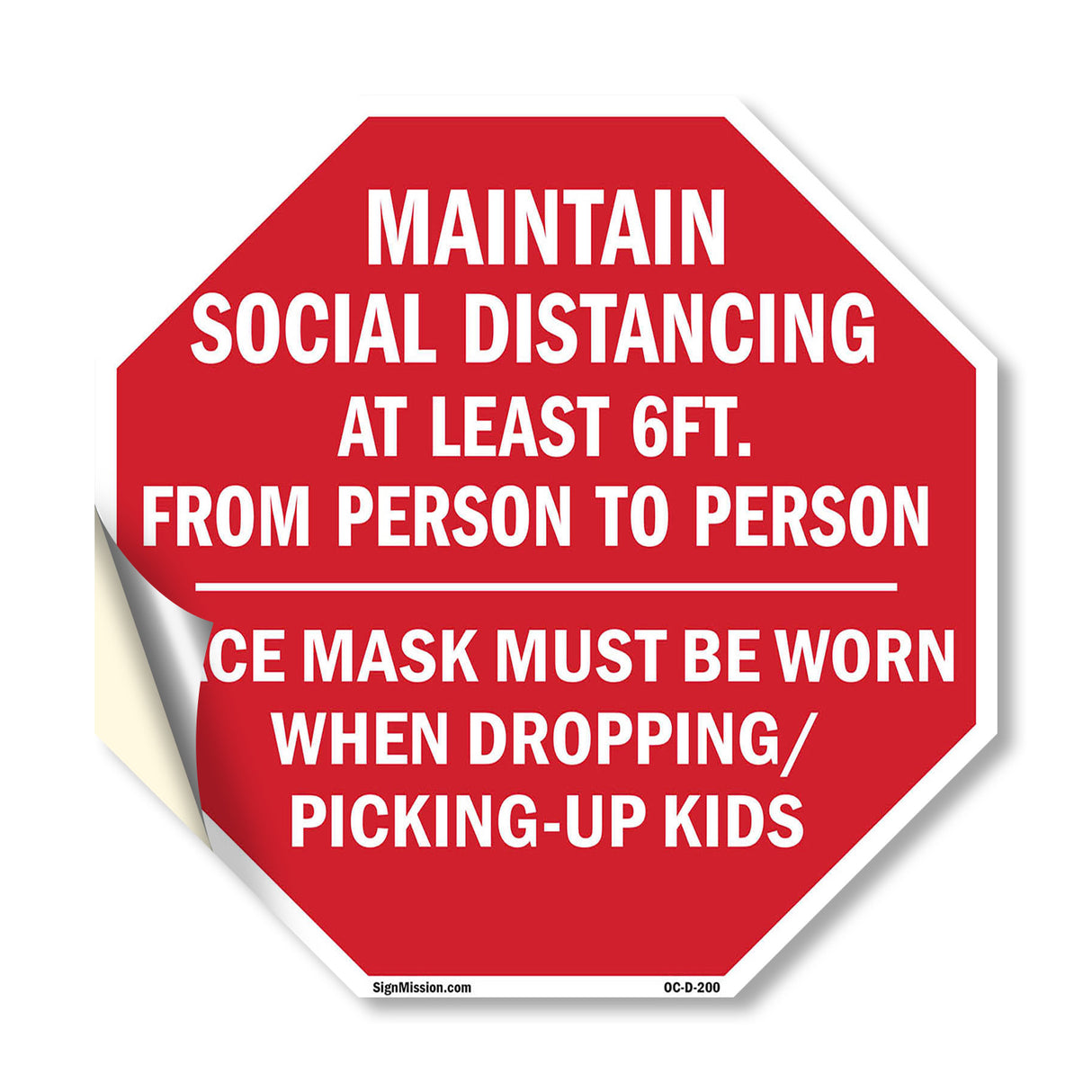 Maintain Social Distancing At Least 6ft. From Person to Person Face Mask Must Be Worn When Dropping/ Picking-up Kids