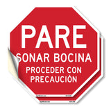 Pare Sonar Bocina Proceder Con Precaución