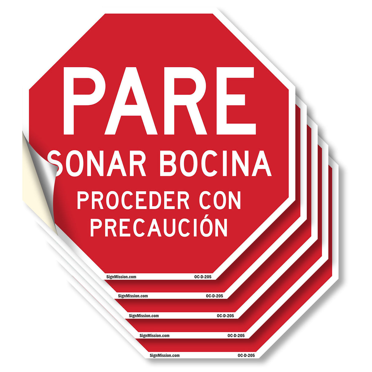 Pare Sonar Bocina Proceder Con Precaución