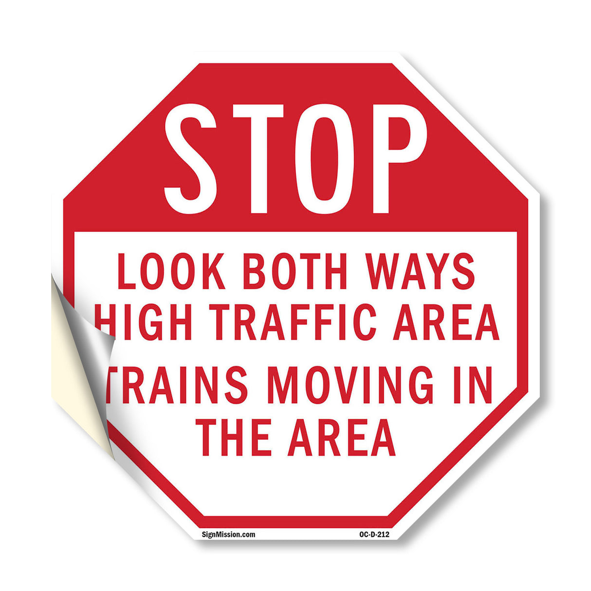 Stop Look Both Ways High Traffic Area Trains Moving in The Area