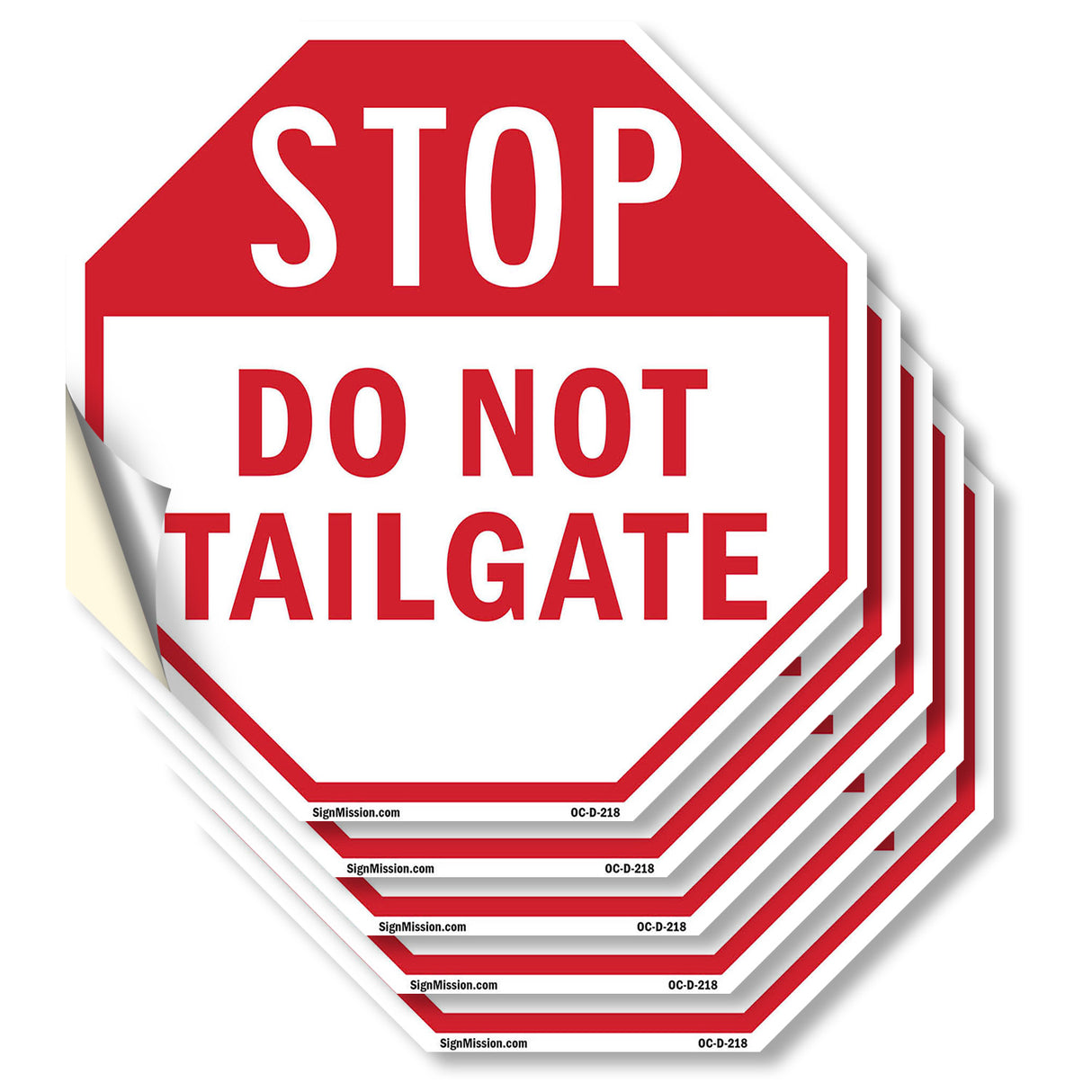 Stop Do Not Tailgate