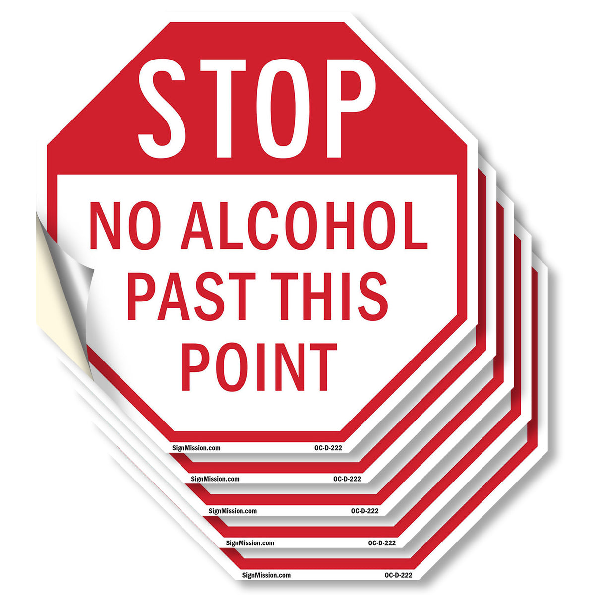 Stop No Alcohol Past This Point