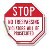 Stop No Trespassing Violators Will Be Prosecuted