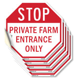Stop Private Farm Entrance Only