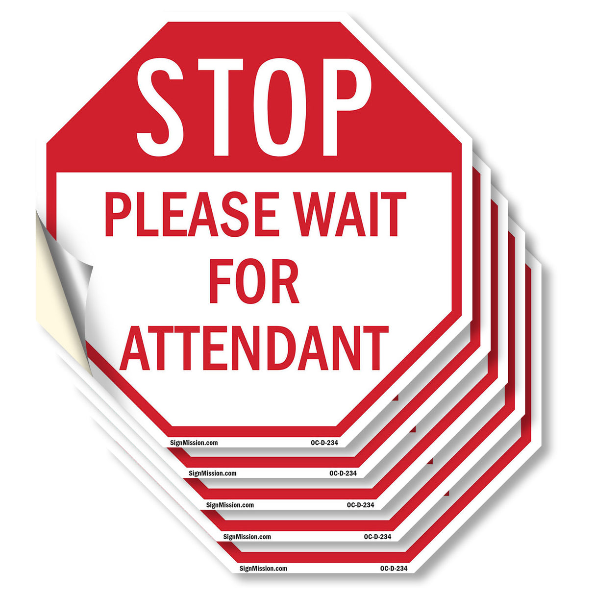 Stop Please Wait for Attendant