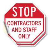 Stop Contractors and Staff Only