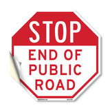Stop End of Public Road