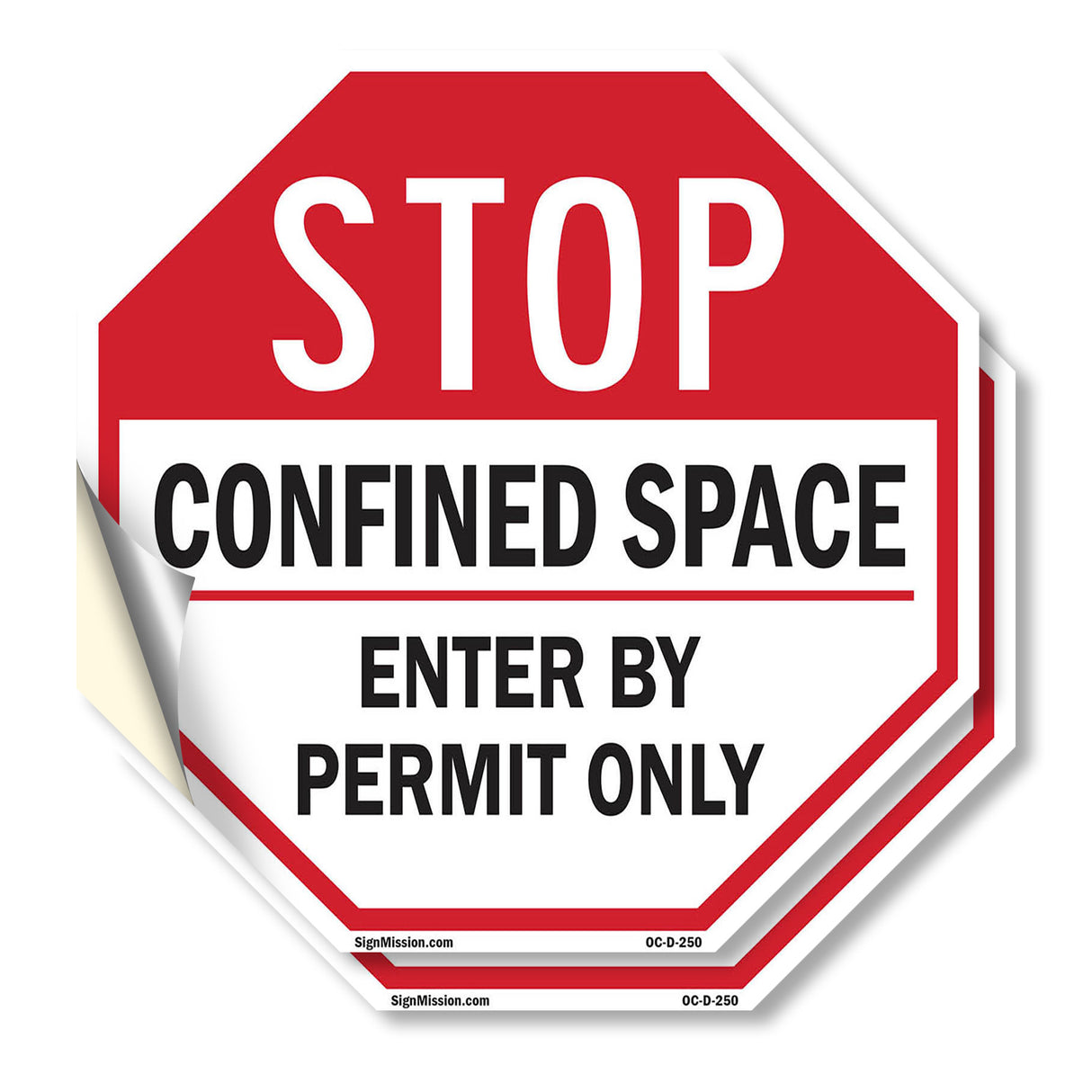 Stop Confined Space Enter by Permit Only