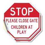 Stop Please Close Gate Children at Play
