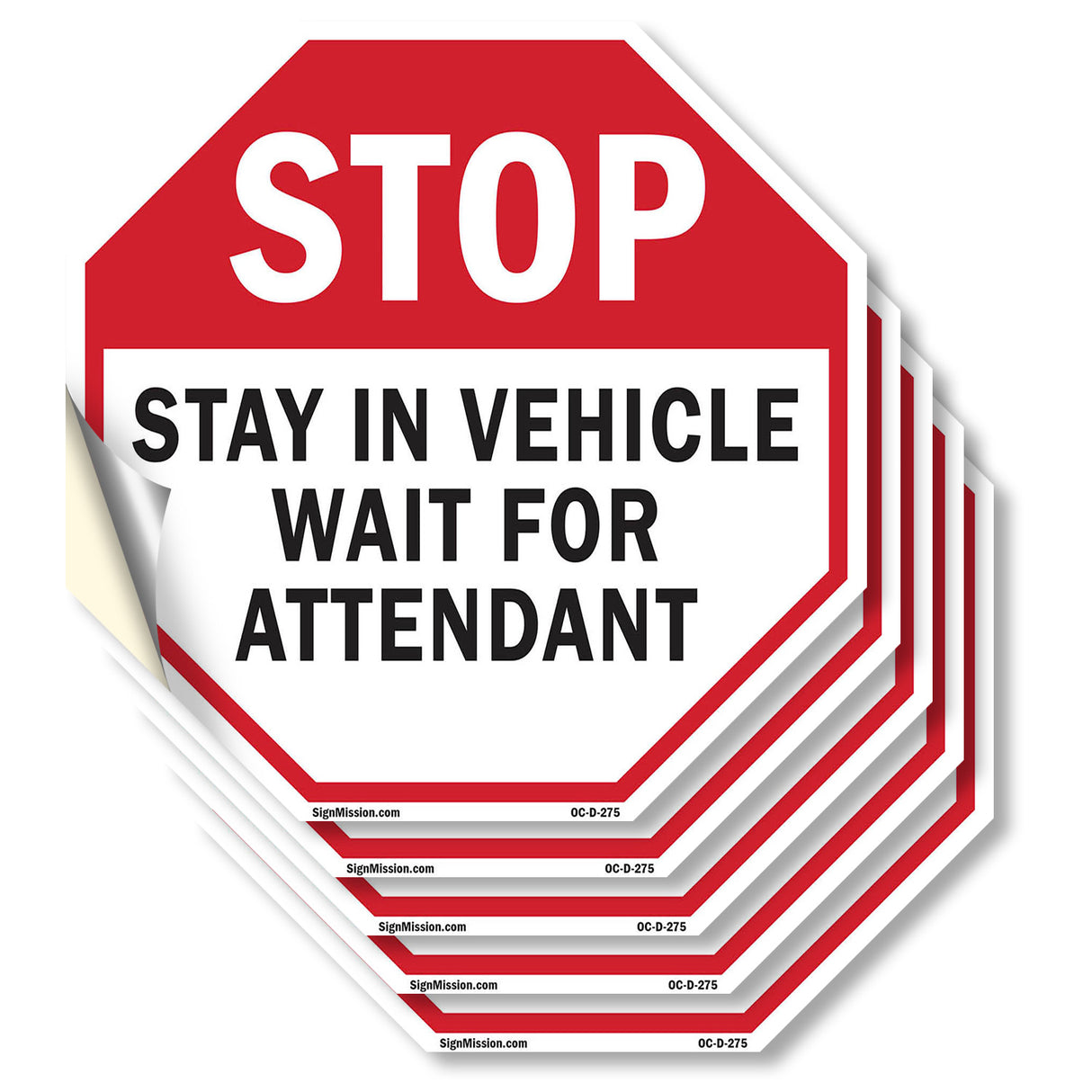Stop Stay in Vehicle Wait for Attendant