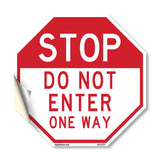 Stop Do Not Enter One Way