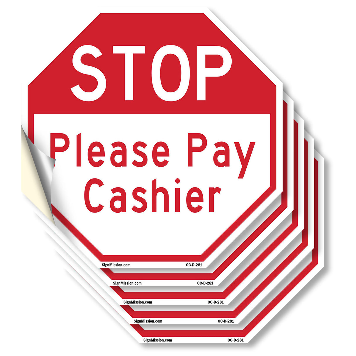 Stop Please Pay Cashier