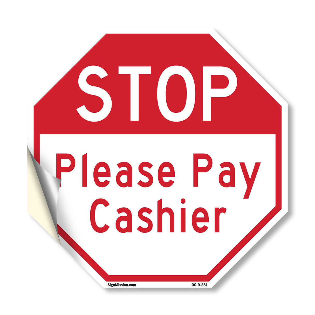 Stop Please Pay Cashier
