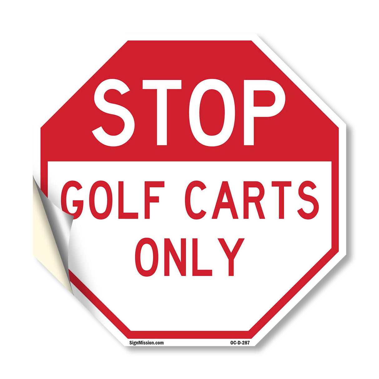 Stop Golf Carts Only