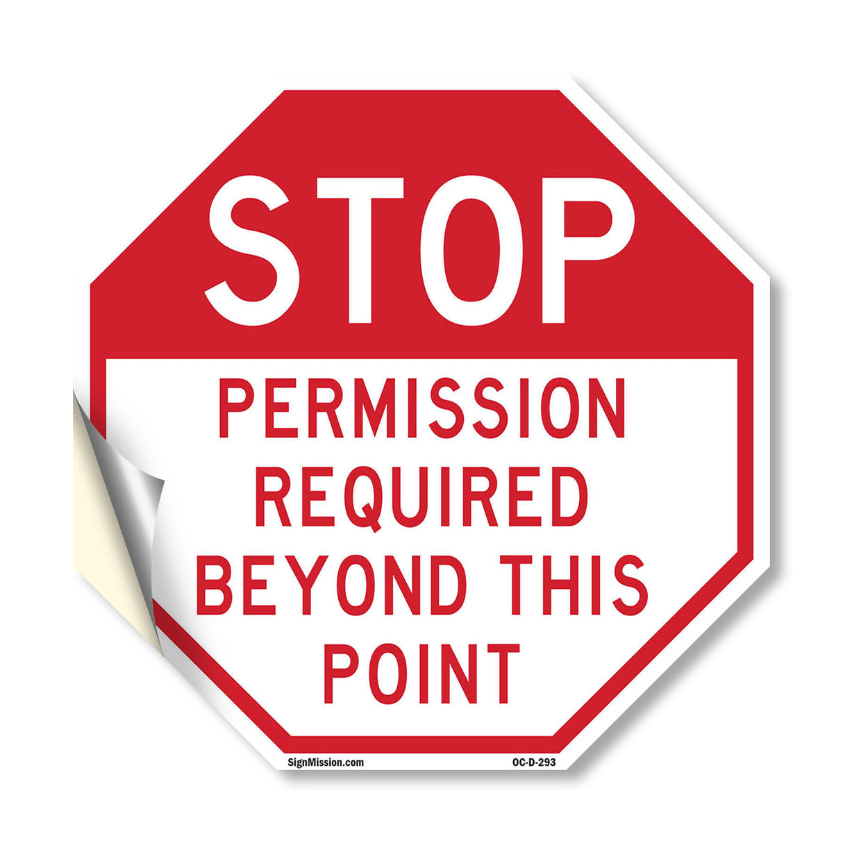 Stop Permission Required Beyond This Point