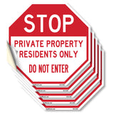 Stop Private Property Residents Only Do Not Enter