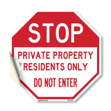 Stop Private Property Residents Only Do Not Enter