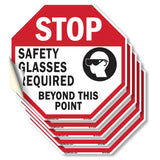 Stop Safety Glasses Required Beyond This Point