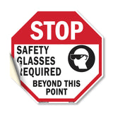 Stop Safety Glasses Required Beyond This Point