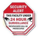 Security Alert This Facility Under 24 Hour Surveillance Trespassers Will Be Prosecuted