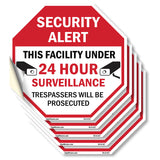 Security Alert This Facility Under 24 Hour Surveillance Trespassers Will Be Prosecuted