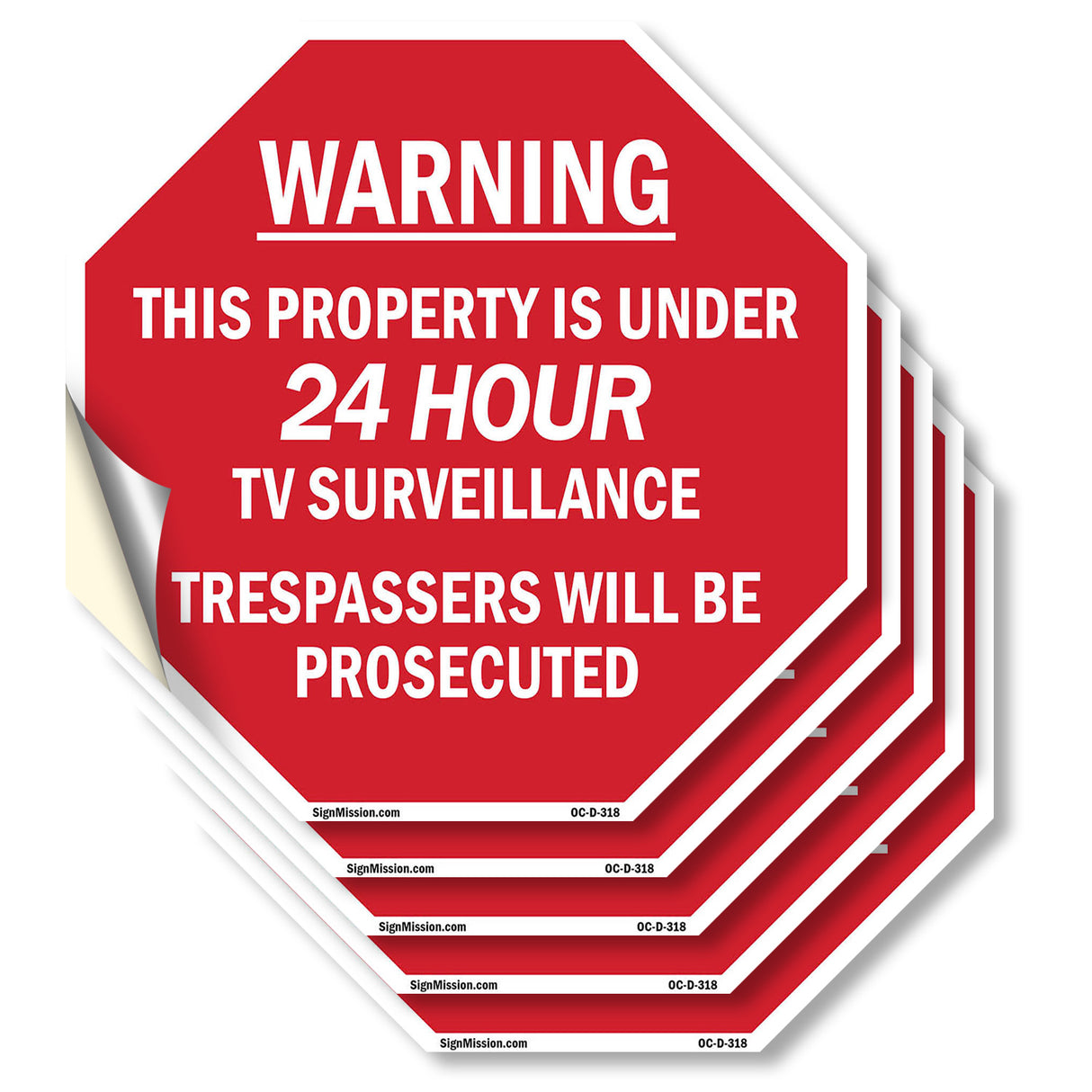 Warning This Property Is Under 24 Hour Tv Surveillance Trespassers Will Be Prosecuted