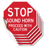 Stop Sound Horn Proceed with Caution