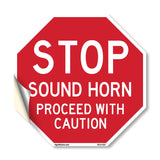 Stop Sound Horn Proceed with Caution