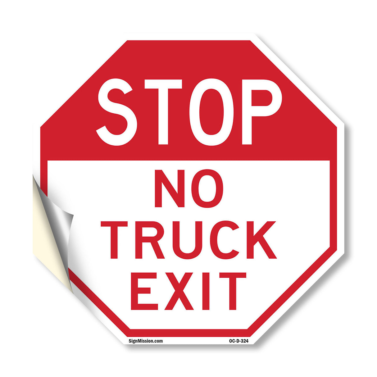 Stop No Truck Exit