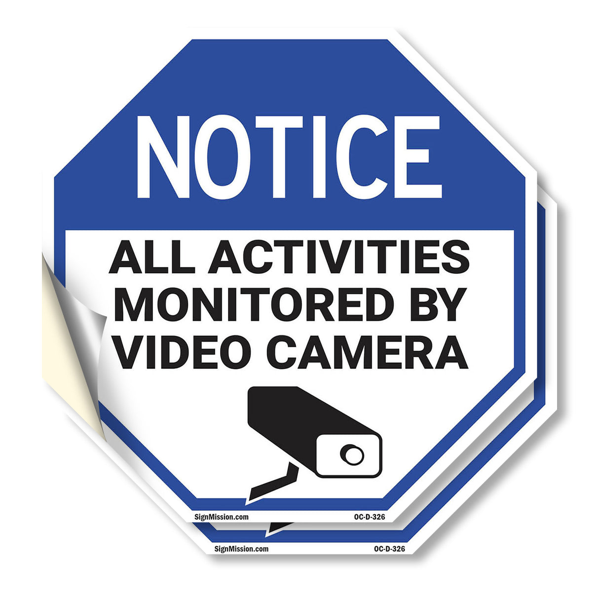 Notice All Activities Monitored by Video Camera
