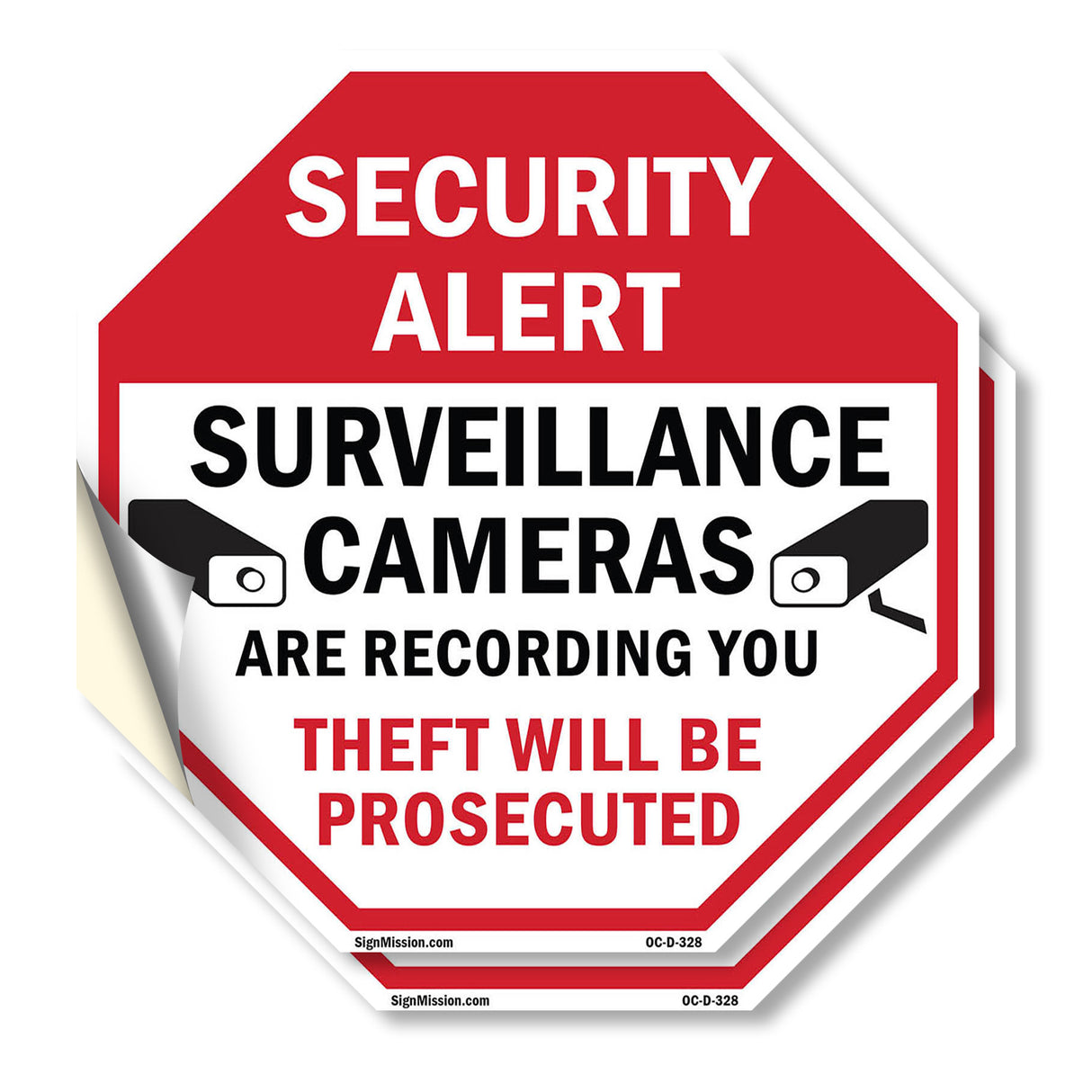Security Alert Surveillance Cameras Are Recording You Theft Will Be Prosecuted