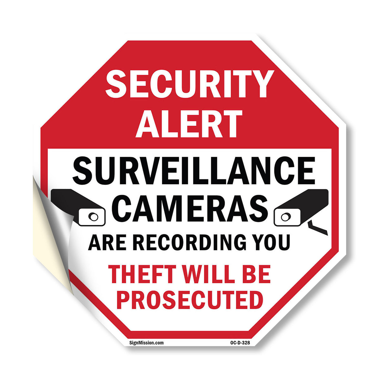 Security Alert Surveillance Cameras Are Recording You Theft Will Be Prosecuted