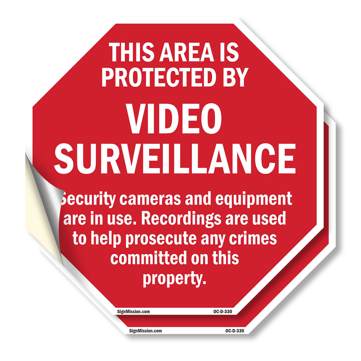 This Area Is Protected by Video Surveillance Security Cameras and Equipment Are in Use. Recordings Are