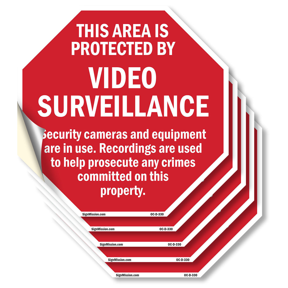 This Area Is Protected by Video Surveillance Security Cameras and Equipment Are in Use. Recordings Are