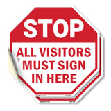 Stop All Visitors Must Sign in Here