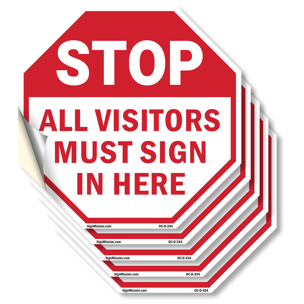Stop All Visitors Must Sign in Here