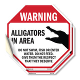 Warning Alligators in Area Do Not Swim