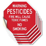 Warning Pesticides Fire Will Cause Toxic Fumes No Smoking