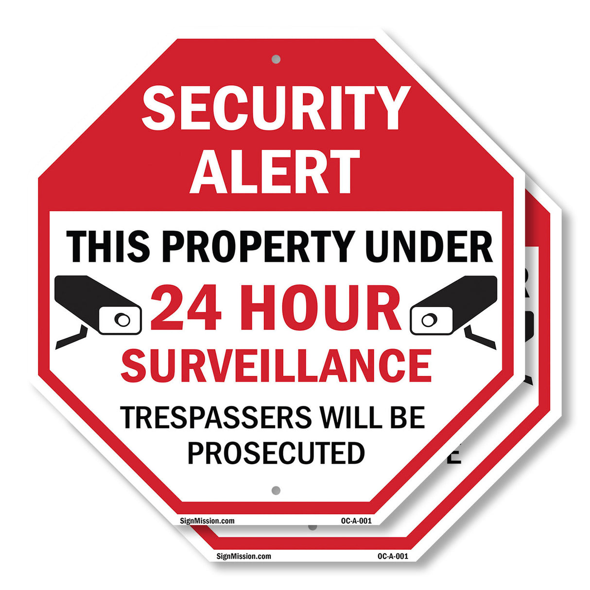 Security Alert This Property Under 24 Hour Surveillance Trespassers Will Be Prosecuted