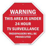 Warning This Area Is Under 24 Hour TV Surveillance Trespassers Will Be Prosecuted