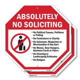 Absolutely No Soliciting  No Political Causes