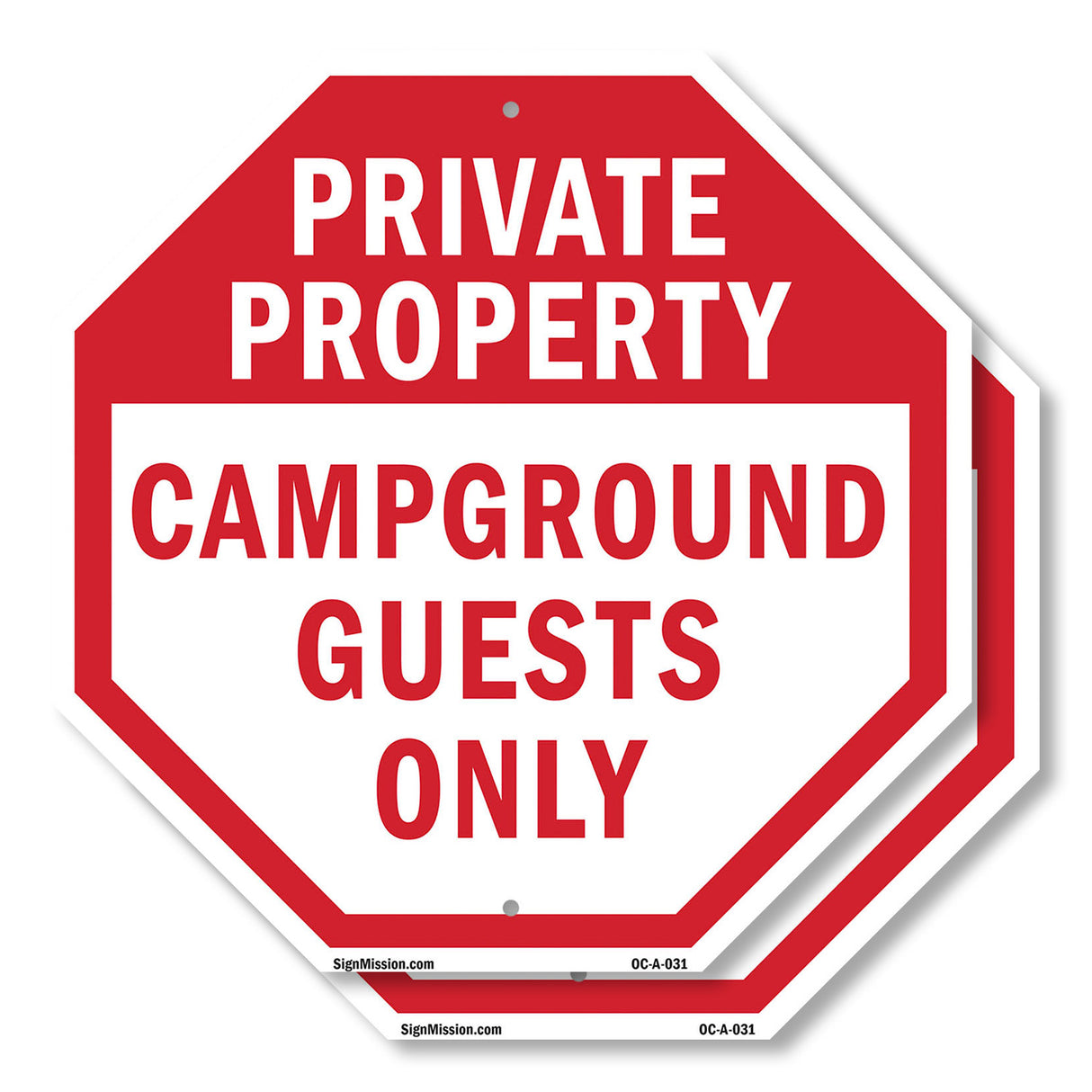 Private Property Campground Guests Only