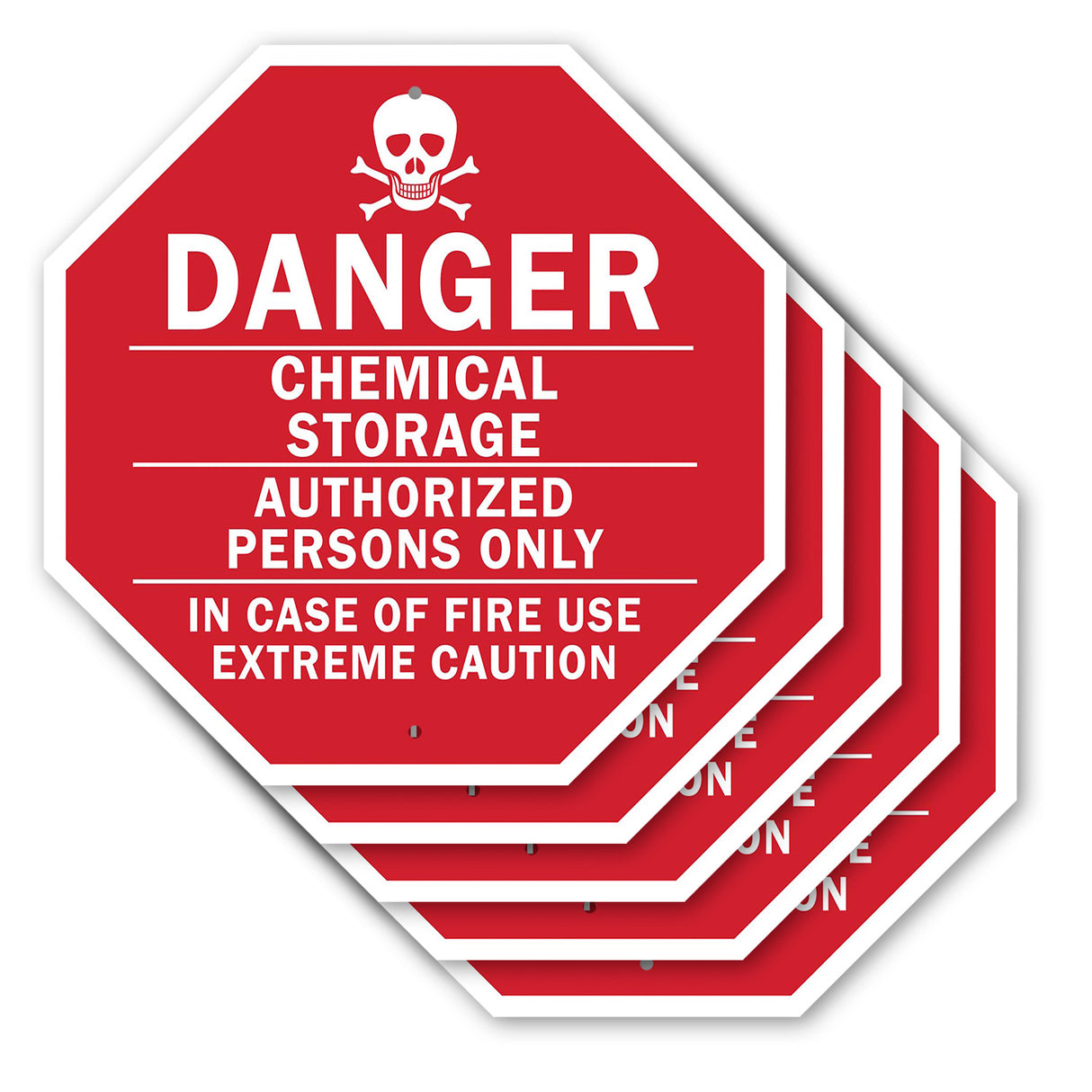Danger Chemical Storage Authorized Persons Only in Case of Fire Use Extreme Caution