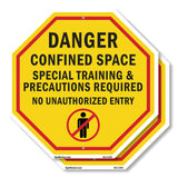 Danger Confined Space Special Training & Precautions Required No Unauthorized Entry
