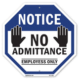 Notice No Admittance Employees Only