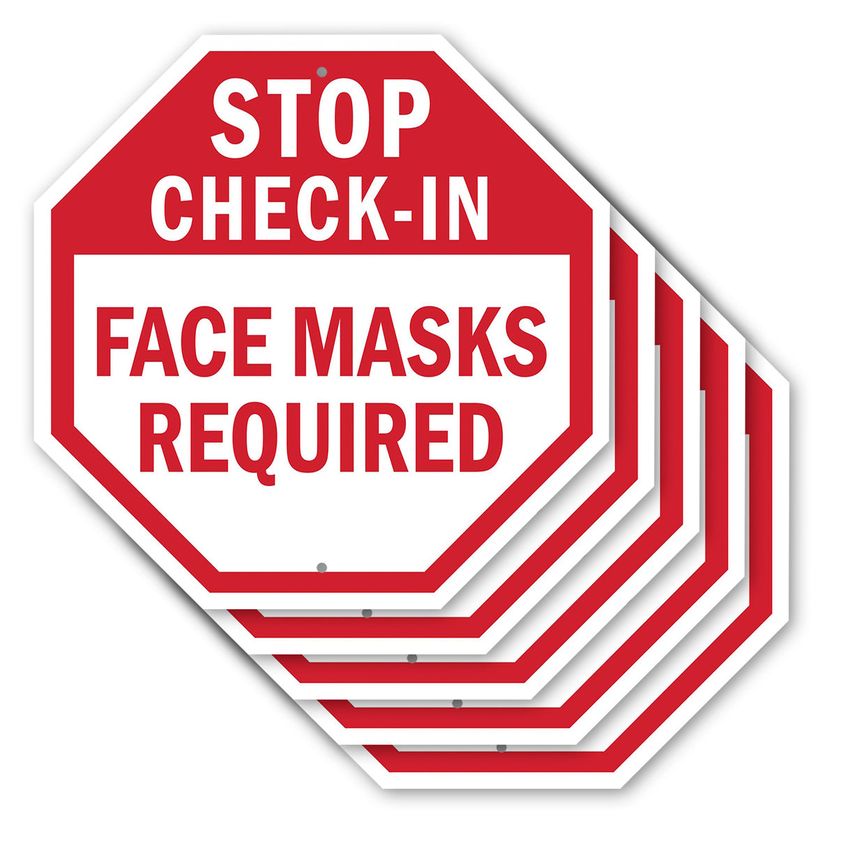Stop Check-in Face Masks Required