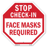 Stop Check-in Face Masks Required