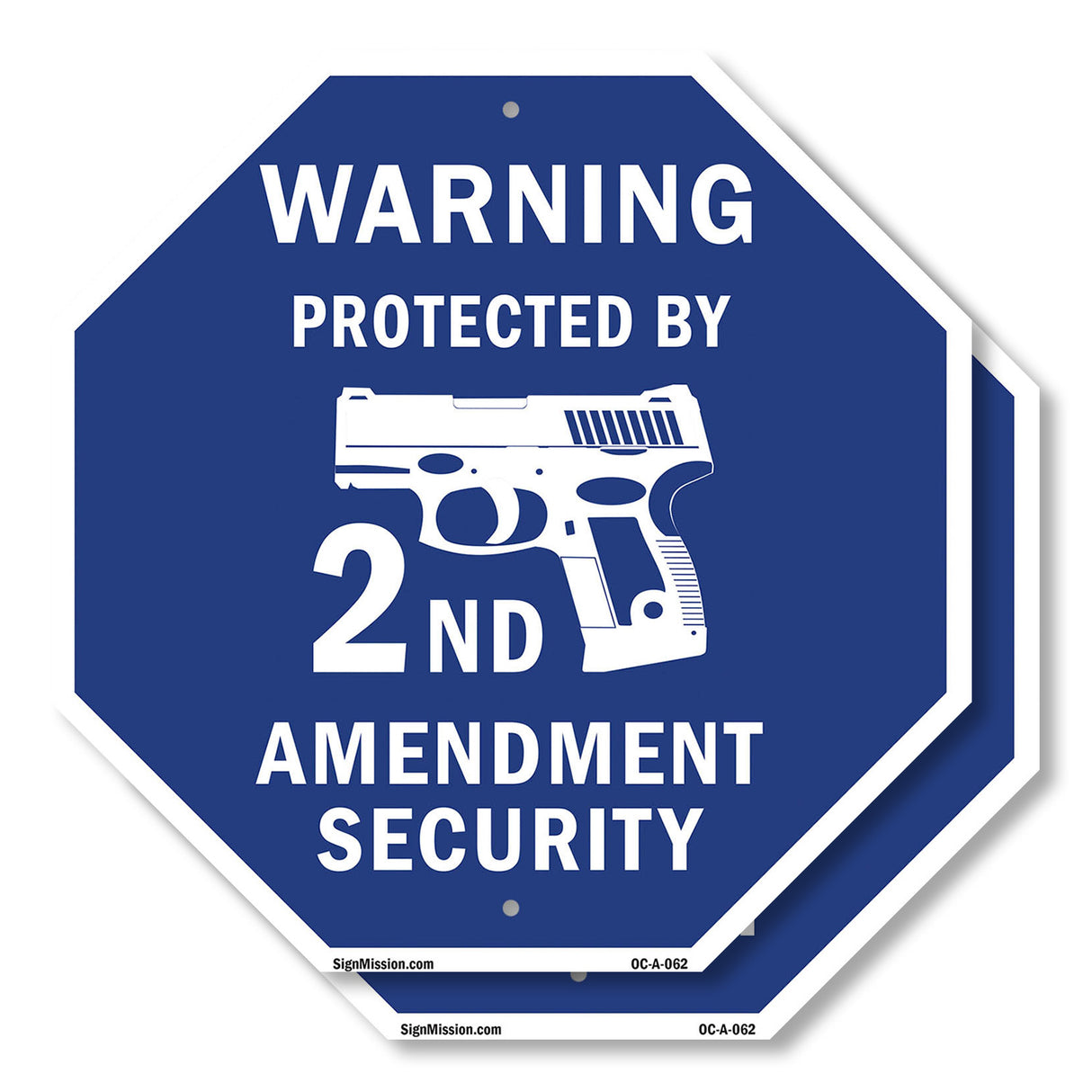 Warning Protected By 2nd Amendment Security
