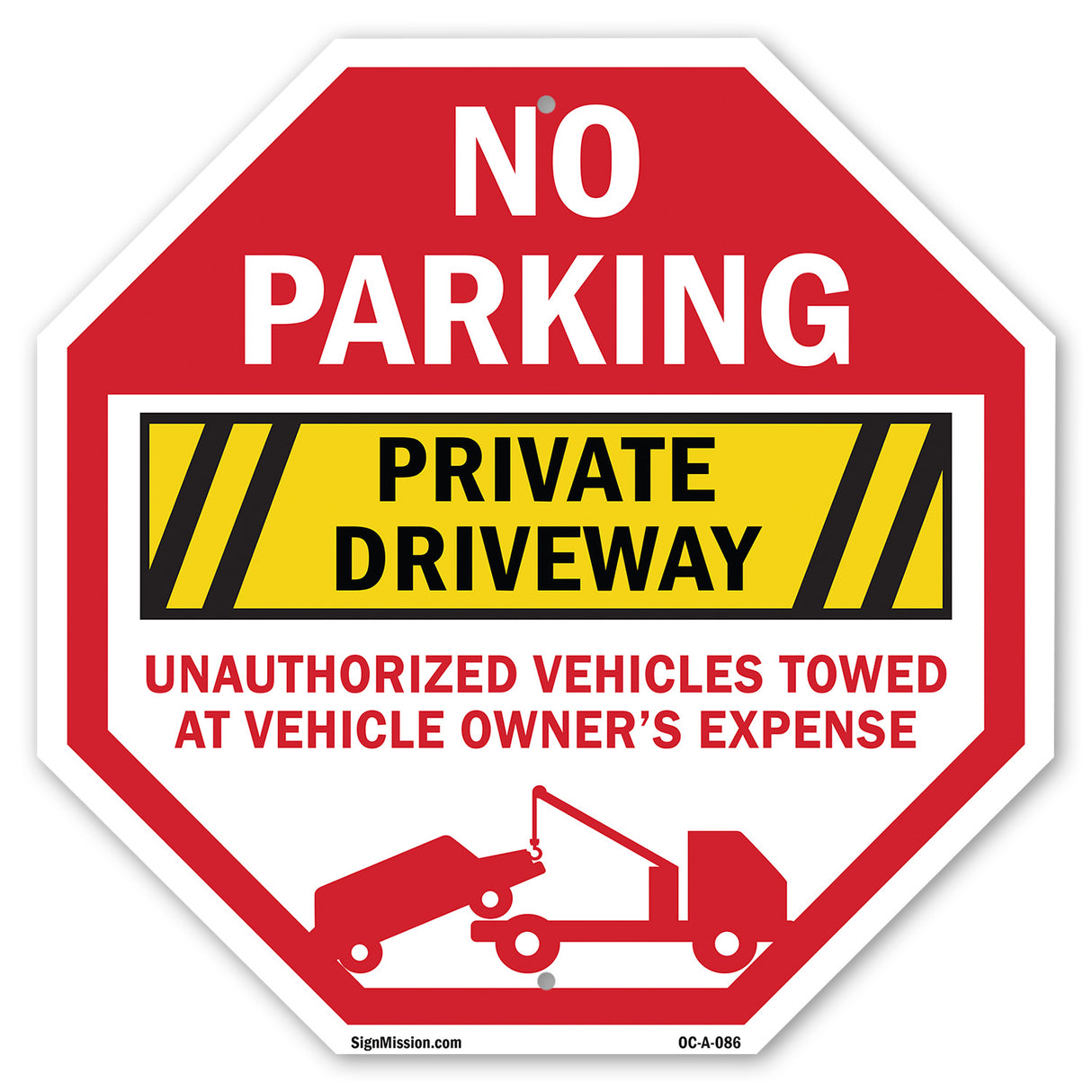 No Parking Private Driveway Unauthorized Vehicles Towed at Vehicle Owner's Expense